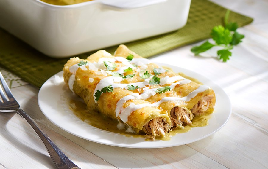 Enchiladas Verdes con Pollo Rostizado - V&V Supremo Foods, Inc.